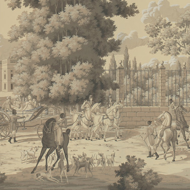 La Chasse de Compiègne Tere Foncée on scenic paper