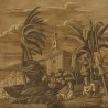 Paul et Virginie Sepia on antique scenic Xuan paper