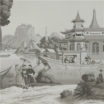 Procession Chinoise Eau Forte on scenic paper