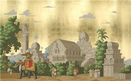 Early Views of India Eden on Deep Rich Gold gilded paper
