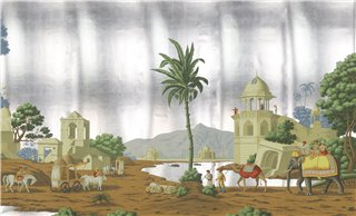 Early Views of India Eden on Tarnished Silver gilded paper