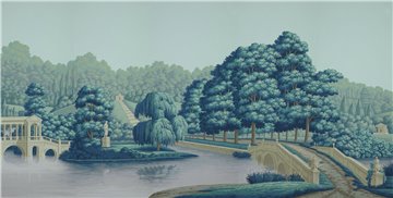 English Landscape Part custom on Charvet scenic paper