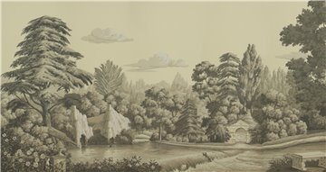 English Landscape Terre Foncée on scenic paper