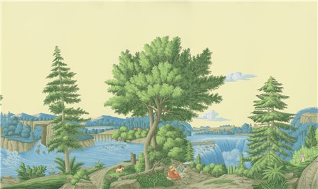 North American River Views Dufour on scenic paper