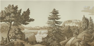 North American River Views Sepia on scenic paper
