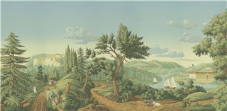 North American River Views Verdoyant on scenic paper