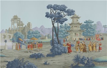 Procession Chinoise Charvet on scenic paper