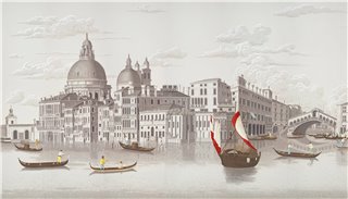 Scenes of Venice Rialto on scenic paper