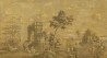 Views of Italy Sepia on antique scenic Xuan paper