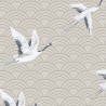 Japanese Cranes Light Gold DYW0011