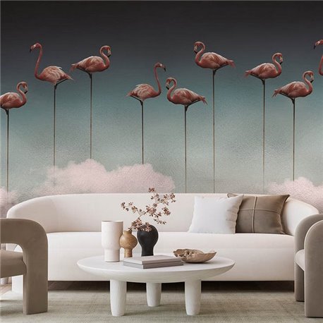 Flamingos Mural M3911-2