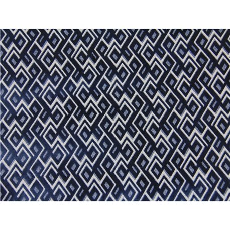 ANNI JACQUARD VELVET 07 NAVY BLUE LINEN