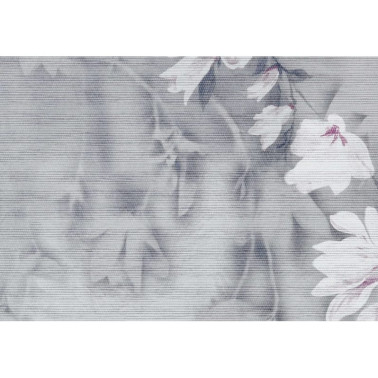 Trailing Magnolia Mist Grey Luxury Floral Paperweave Mural 2109-158-01-1