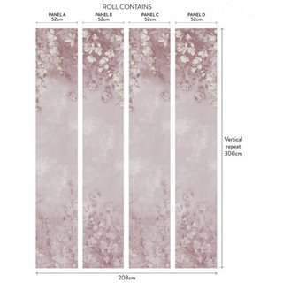 Trailing Magnolia Blush Pink Luxury Floral Wall Mural 2109-158-02