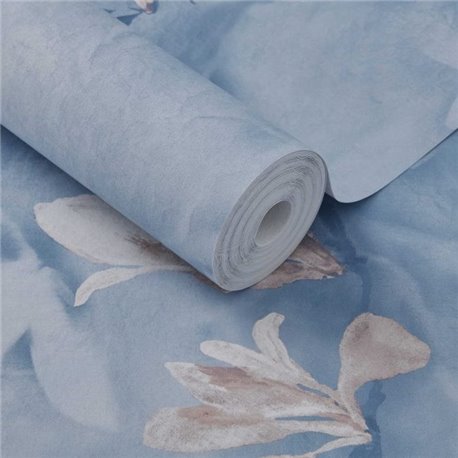 Trailing Magnolia Chambray Blue Luxury Floral Wall Mural 2109-158-03