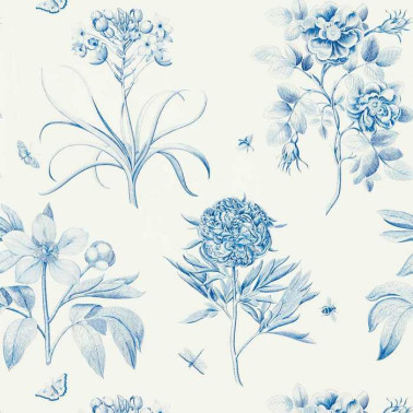 Etchings and Roses China Blue DOSW217052