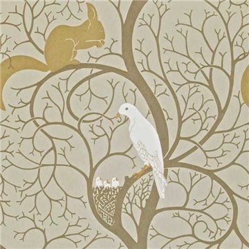 Squirrel and Dove Linen-Ivory DVIWSQ101