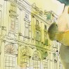 WATERCOLOR AND PALAZZO SERBELLONI, WOMAN IN STYLE AS-17