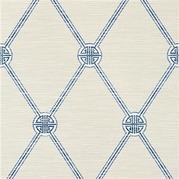 Turnberry Trellis Beige and Blue T13351