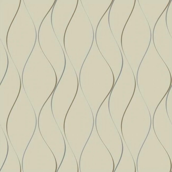 Wavy Stripe Beige Silver Gold Y6201404