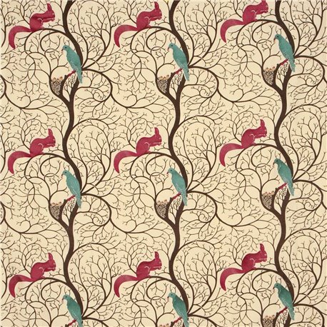 Squirrel and Dove Teal-Red DVIPSQ302 Squirrel and Dove Teal-Red DVIPSQ302