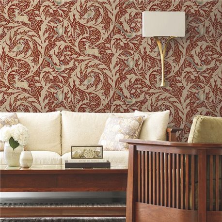 Woodland Tapestry Red AC9121