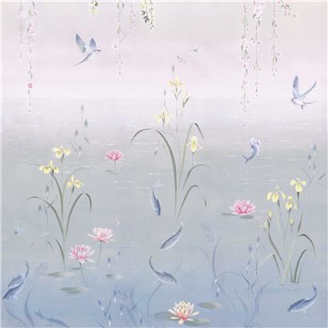 Water Garden Soft Jade Pink Blossom DWAW217131