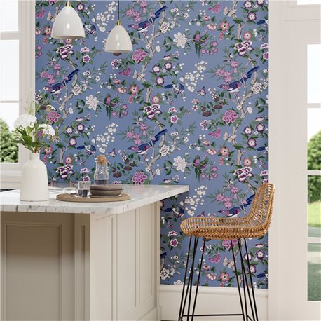 Chinoiserie Hall Blueberry Purple DWAW217111