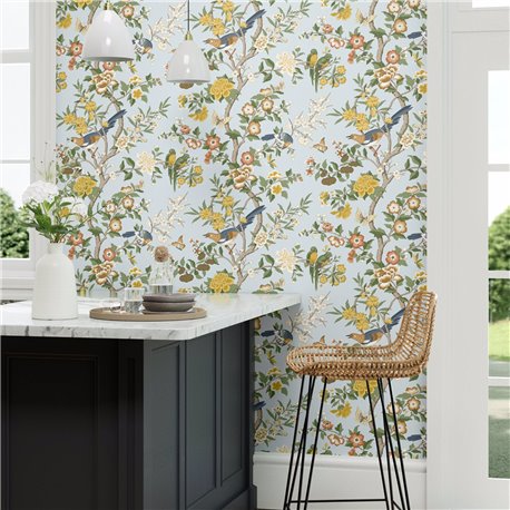 Chinoiserie Hall Dawn Blue Persimmon DWAW217112