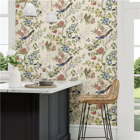 Chinoiserie Hall Linen Chintz DWAW217113