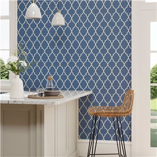 Empire Trellis Indigo Linen DART216338