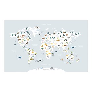 H0719 Animals World Map