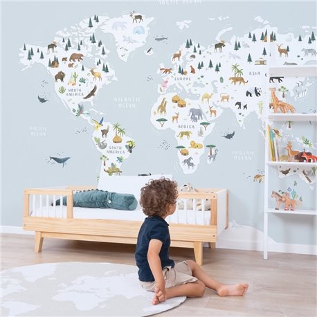 H0719 Animals World Map