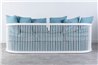 SOFA CAOBA BLANCO-AZUL TRONDHEIM REF-919014