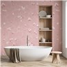 Floral Bath Mural Wallpaper - Blush