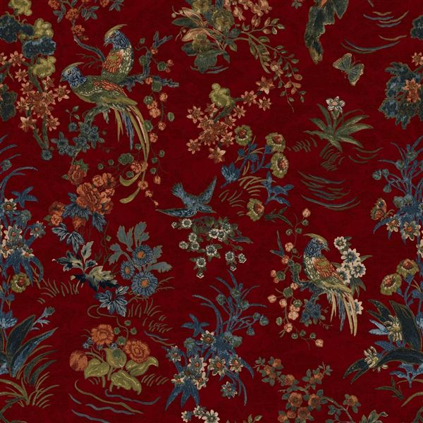 Campbell Floral Lacquer Red FRL5157-01