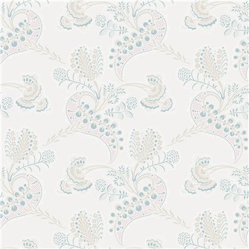 Hartford Print Room Blue and Blush On Parchment 88-4018