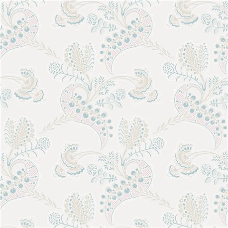 Hartford Print Room Blue and Blush On Parchment 88-4018