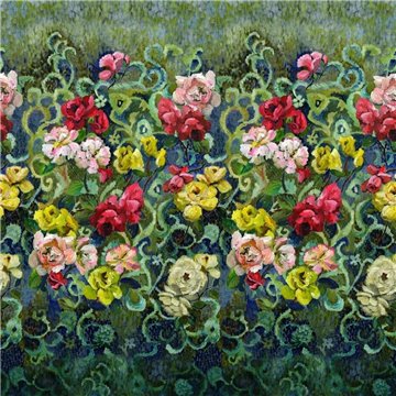 Tapestry Flower Vintage Green PDG1153-01