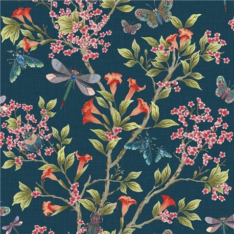 Jewel A Flutter Indigo and Red BMHD002-04B Jewel A Flutter Indigo and Red BMHD002-04B