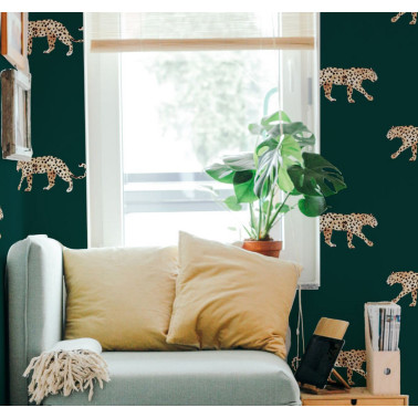 LEOPARD WALLPAPER - LEOPARD - GREEN