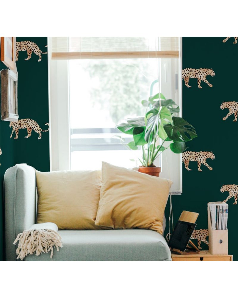 LEOPARD WALLPAPER - LEOPARD - GREEN