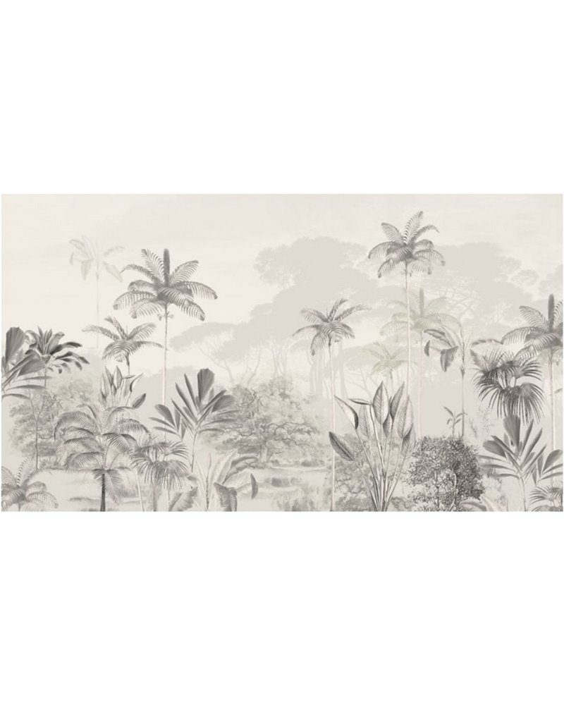 JUNGLE WALLPAPER - TROPICAL WILDERNESS - BEIGE