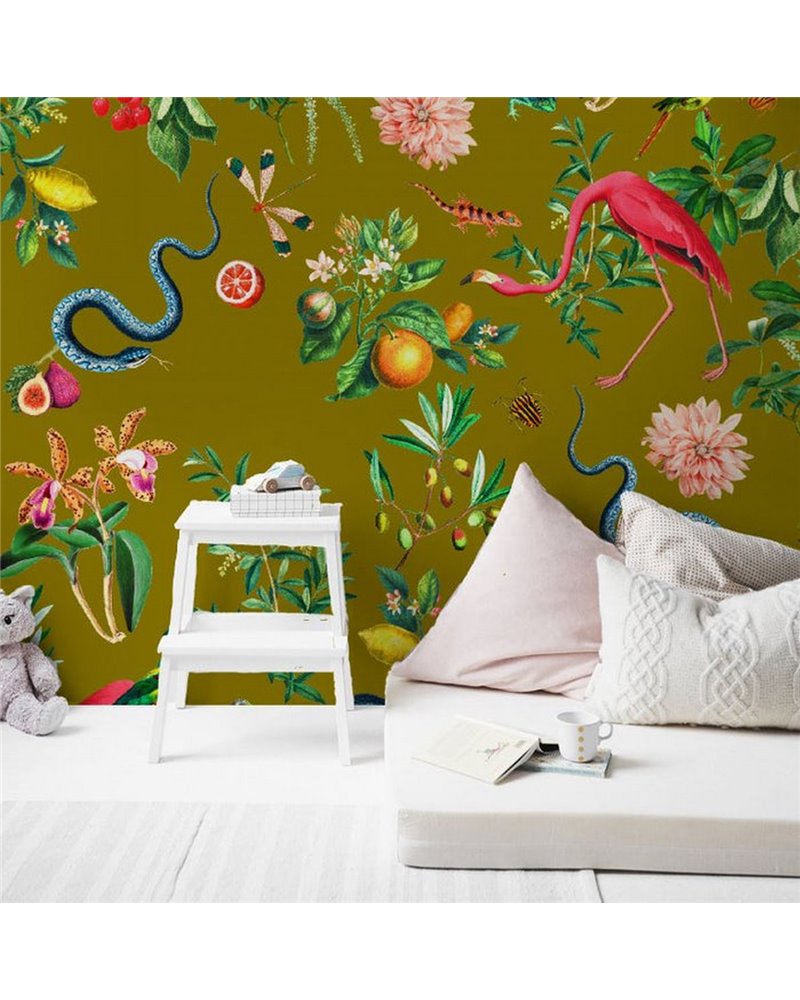 WALLPAPER - GARDEN OF EDEN - OLIVE GOLD