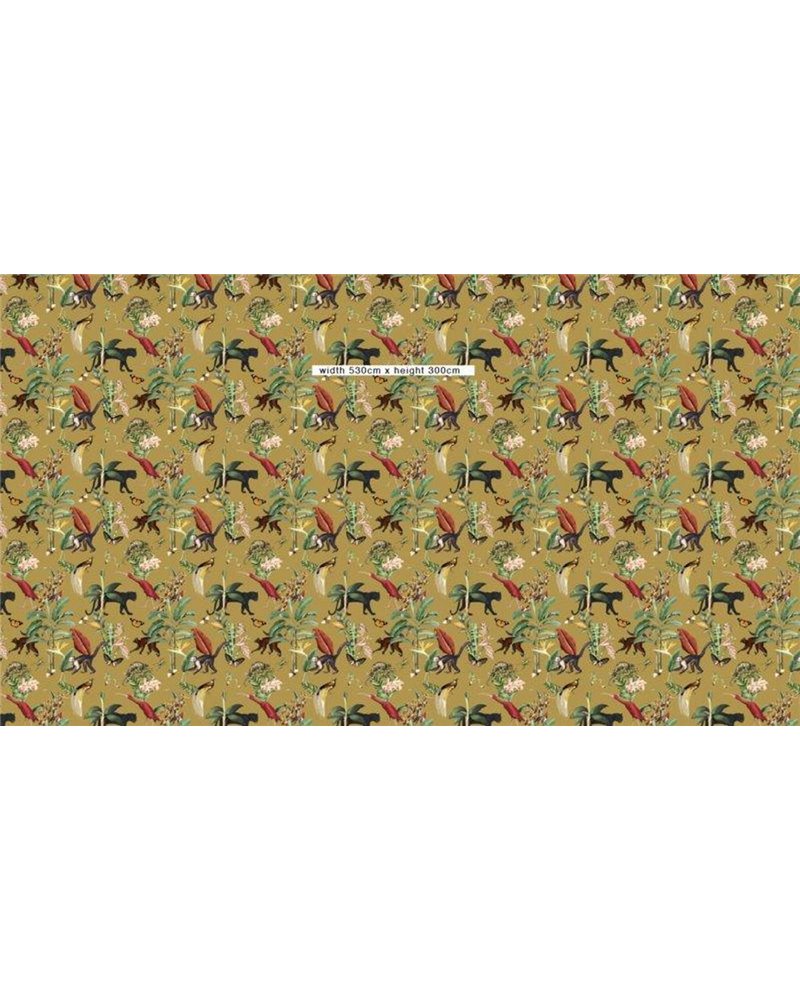 WALLPAPER - KINGDOM ANIMALIA - GOLD OCHRE