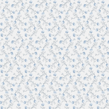 Petit Flowers White Blue 1905-2