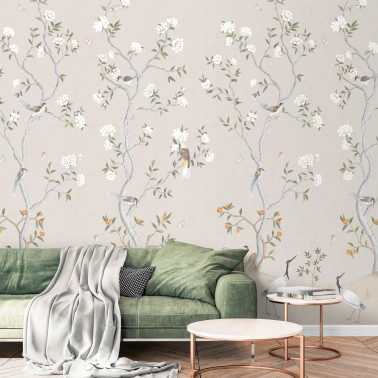 Chinoiserie Mural Beige 1911-2