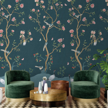 Chinoiserie Mural Blue 1911-3
