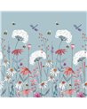 Hermione Mural Cornflower