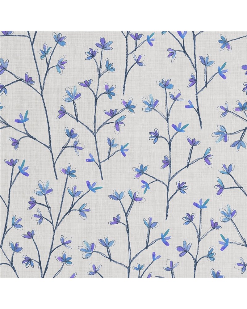 Ophelia Sheer Bluebell Cotton